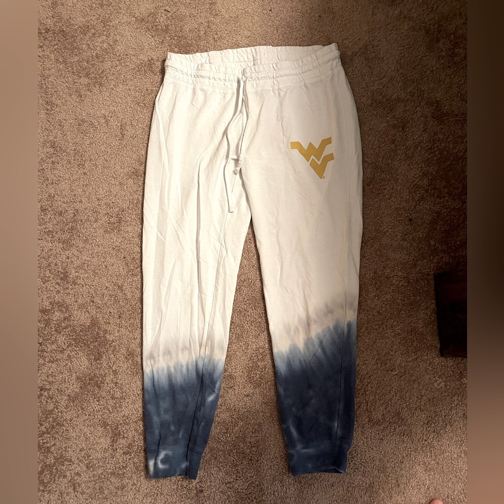 White and Blue WVU sweatpants